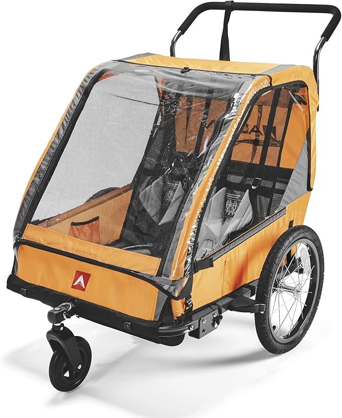 Opiniones Carriola y remolque de bicicleta Allen Sports Hi-Viz para dos niños, anaranjado, modelo ES2-O - Imagen del producto