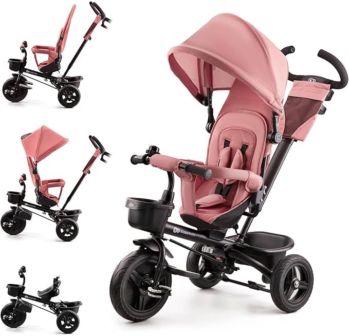 Opiniones Kinderkraft AVEO Triciclo Bebé, Plegable, Trike, Bicicleta para Niños, Triciclo Evolutivo, Triciclo Sin Pedales - Descubre la mejor opción para que tu pequeño disfrute de paseos seguros y divertidos. ¡Hazte con el tuyo ahora!