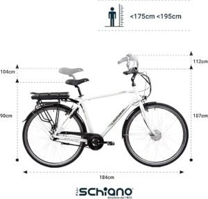 F.lli SchiaNoE-Moon, Bicicleta Electrica de Ciudad, 28", Opiniones y Características.