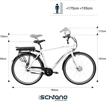 F.lli SchiaNoE-Moon, Bicicleta Electrica de Ciudad, 28", Opiniones y Características.