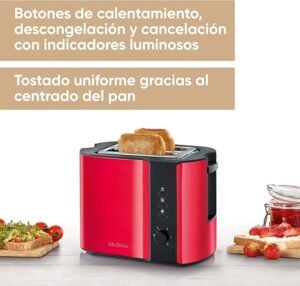 Opiniones Severin AT 2217 Tostadora para 2 rebanadas de Pan, Incluye Soporte para tostar panecillos, 800 W Aprox - Producto de alta calidad para el desayuno perfecto.