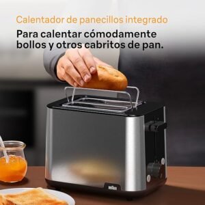 Opiniones Braun PurShine Tostadora, Tostadora de 2 Ranuras, 8 Niveles de Tostado, Funciones de Recalentado y Descongelación - Descubre la mejor tostadora con la tecnología más avanzada para disfrutar de un delicioso pan tostado en cualquier momento.