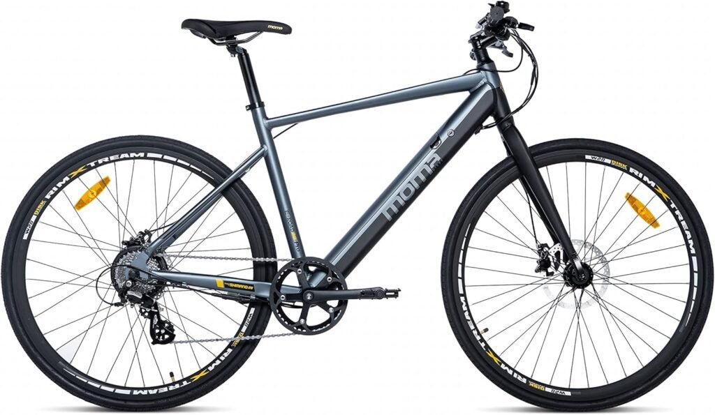 Opiniones Moma Bikes E-ROAD28, Full Shimano Altus 8v, Frenos de Disco Hidráulicos, Batería Litio Samsung integrada - Descubre todas las características de esta increíble bicicleta eléctrica. ¡Compra ya la tuya!
