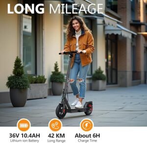 Patinete Eléctrico SISIGAD para Adultos 10 Pulgadas Plegable 350W - Opiniones y App incluida