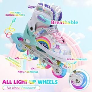 Patines en línea ajustables para niños y niñas principiantes y grandes para jugar - Opiniones FYHART