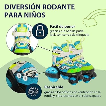 Opiniones HUDORA Patines Mi Primer Quad LED Niño/Niña - Patines para Niños - Patines con Ruedas - ¡Descubre la diversión sobre ruedas con estos patines LED para niños y niñas! Perfectos para aprender y disfrutar al aire libre. ¡Hazte con ellos ahora!