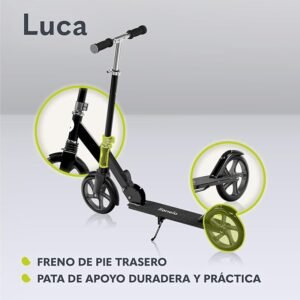 Patinete Lionelo Luca Urban XXL para niños con ruedas de 200 mm Shock Resistant. ¡Hasta 100 kg!