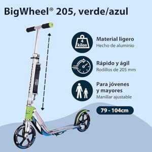 Scooter Hudora BigWheel 205, robusto y plegable - Opiniones y características detalladas