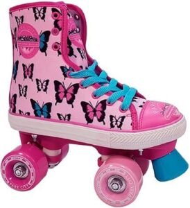 Patines clásicos paralelos de lona en Park City con diseño de mariposas - Opiniones 2021. Unisex.