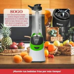 Opiniones Sogo Batidora de Vaso para Verduras y Frutas 0.6L - Licuadoras para Zumos y Batidos con Jarra - Imagen del producto.