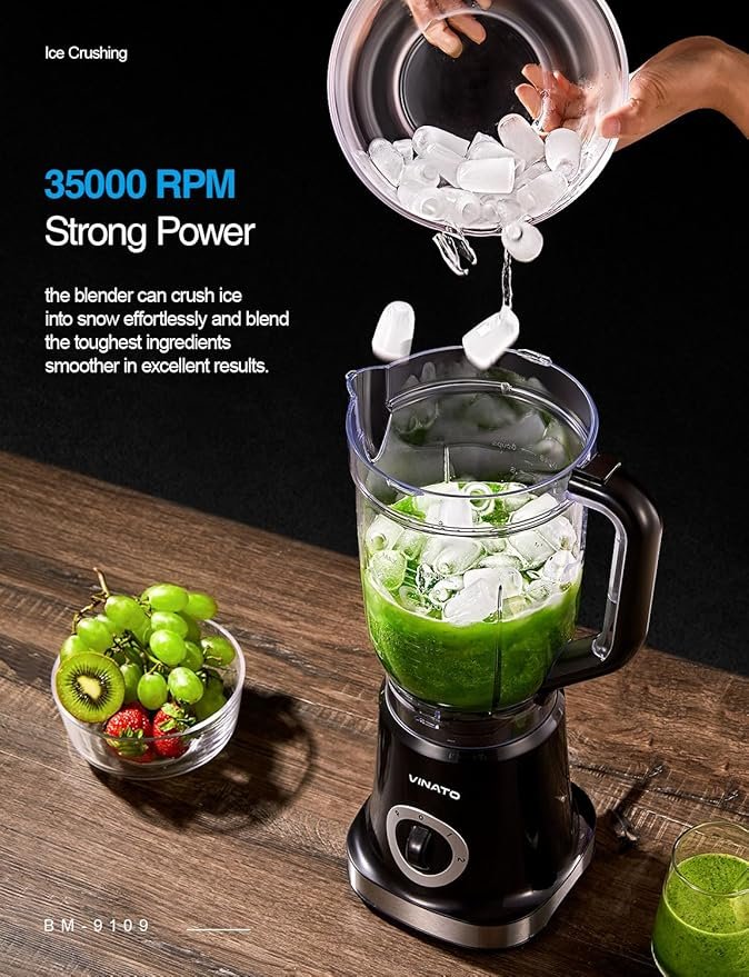 Licuadora VINATO Vaso Maker 500W - Ideal para zumos, batidos y smoothies - Jarra de 1,8 litros - Opiniones y reseñas de clientes
