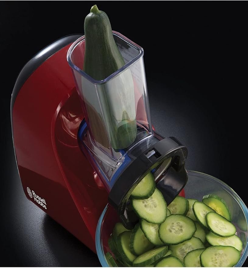 Opiniones Russell Hobbs Picadora Slice & Go - 3 Accesorios: Cortar en Rodajas, Tiras Gruesas y Rallar, Discos de Corte de Acero Inoxidable - ¡Descubre la mejor manera de cortar y rallar tus alimentos con esta picadora de alta calidad de Russell Hobbs! ¡Aprovecha sus 3 accesorios especializados para obtener resultados precisos y deliciosos en segundos! ¡No pierdas la oportunidad de simplificar tu cocina con esta increíble picadora Slice & Go!