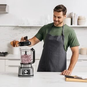 Ninja Foodi Power Nutri Batidora de vaso 3 en 1: haz smoothies, cremas y bebidas heladas con facilidad. Incluye jarra de 2,1 l y vaso de 700 ml. ¡Potencia y versatilidad en un solo producto!