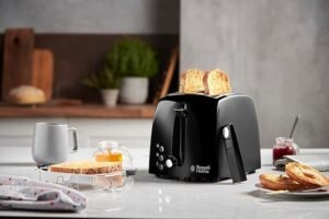 Opiniones Russell Hobbs Tostadora Textures Plus - 2 Ranuras Cortas y Anchas, Tostador para 2 Rebanadas, Bandeja Recogemigas.