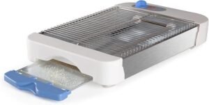 Orbegozo TO 1010 - Sartén tostadora horizontal, 600 W, 2 barras de cuarzo, 6 niveles de tostado, temporizador