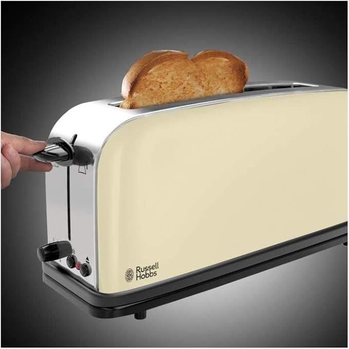 Opiniones Tostadora Russell Hobbs Colours Plus - 1 Ranura Larga y Ancha para 2 Rebanadas, Bandeja Recogemigas