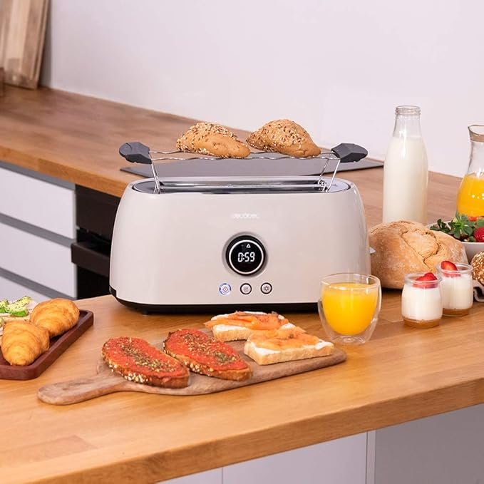 Opiniones Cecotec Tostadora Digital ClassicToast 15000 Beige Extra Double. 1500 W, Capacidad para 4 Tostadas - Imagen del producto