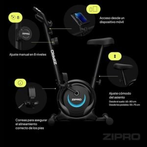 Bicicleta estática ZIPRO One S - Resistencia magnética, Operación silenciosa, Comodidad ajustable, Pantalla LCD. Aprovecha esta oferta en nuestro sitio web.
