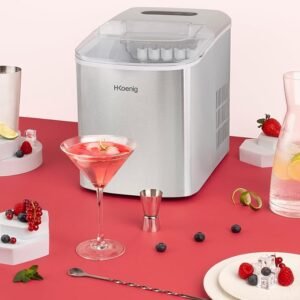Opiniones H.Koenig Máquina para Hacer Hielo - Compra Ahora en Línea. ¡Silenciosa y Eficiente! Capacidad de 12 Kg en Solo 10-13 Minutos. ¡No te quedes sin hielo!