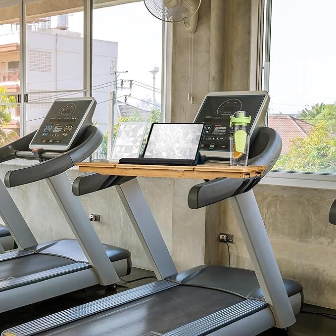 Relaxdays Bandeja Cinta de Correr Bambú Inclinable Bandas de Seguridad Soporte Móvil y Bebidas - Opiniones y Análisis 2021
