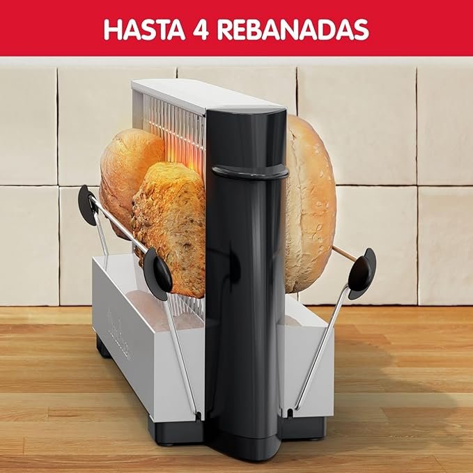 Opiniones Moulinex Multipan - Tostador clásico de 760W para todo tipo de pan, hasta 4 rebanadas. ¡Consigue el tuyo ahora y disfruta del delicioso sabor del pan tostado en casa! #MoulinexMultipan #Tostador #Desayuno