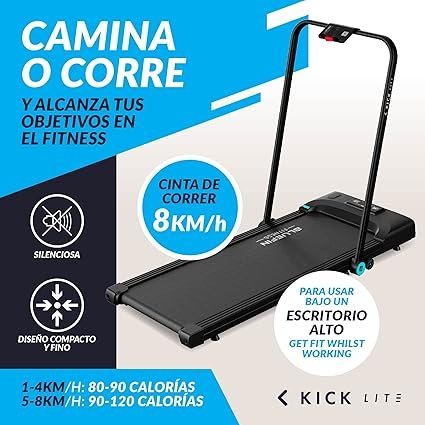 Imagen alternativa de la Cinta de Caminar Kick Lite de Bluefin Fitness, ideal para el hogar y plegable.