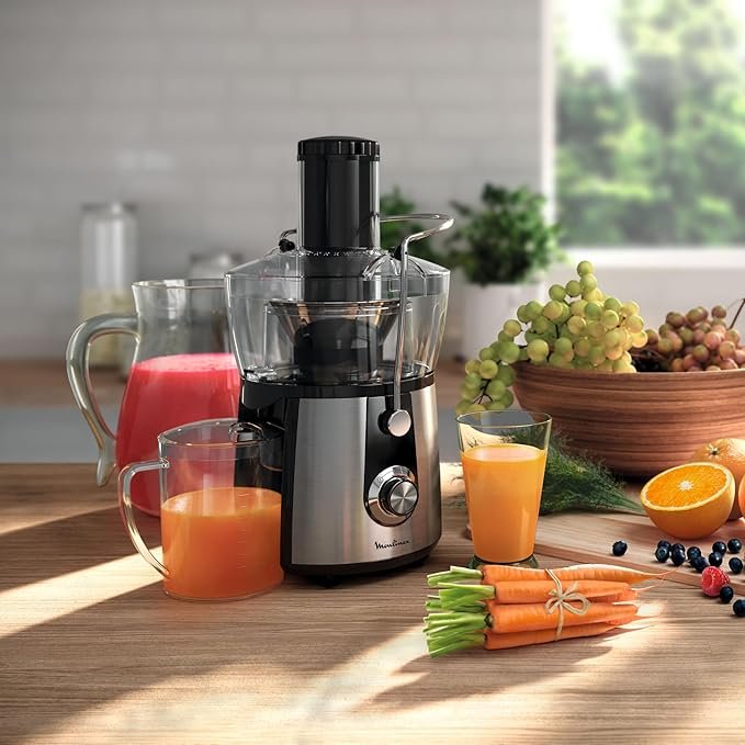 "Moulinex Juice Express JU550D10 Licuadora, 800 W, 1.4 litros, Metal, 2 Velocidades - Opiniones y Análisis"
