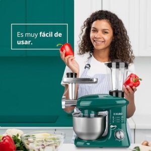 Opiniones Kubo - Robot de Cocina - 7 Accesorios: Vaso de Licuadora, Picadora de Carne, Tazón Grande, Tapa Protectora - Producto destacado con accesorios de alta calidad para una cocina más práctica y versátil. ¡Aprovecha esta oferta!