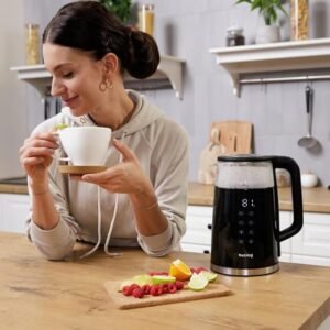 Opiniones Huslog Hervidor de Agua Eléctrico 1,7?L con Pantalla Táctil, 2200?W, Acero Inoxidable y Vidrio. ¡Compra ahora y disfruta de agua caliente en segundos!