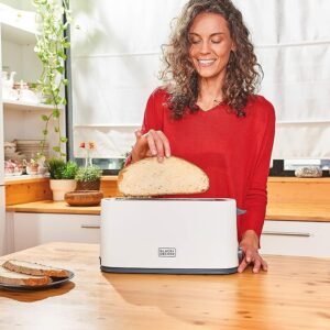 La tostadora Black+Decker con ranura extra grande, ideal para tu desayuno perfecto. ¡Descubre las opiniones de nuestros clientes satisfechos!