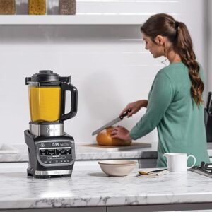 Opiniones Ninja Foodi Batidora de vaso y sopera eléctrica, 1000 W, 10 programas Auto-iQ, jarra de cristal de 1,7 l con resistencia integrada - ¡Descubre la mejor batidora de vaso y sopera eléctrica! Potencia de 1000W y 10 programas Auto-iQ para resultados perfectos. ¡No te quedes sin la tuya!