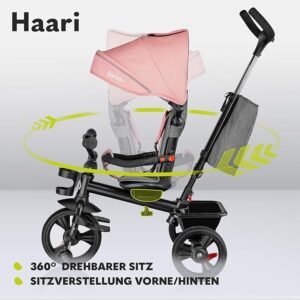 Opiniones LIONELO Haari Bicicleta 2 en 1 para menores hasta 25 kg de 1,5 a 5 años - Triciclo y Carrito con Cesta espaciosa.