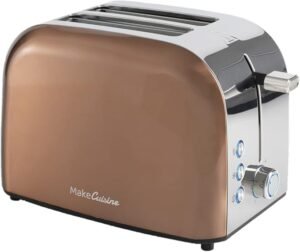 Tostadora MakeCuisine Vintage Retro para 2 rebanadas anchas - Cancelar, Descongelar, Recalentar