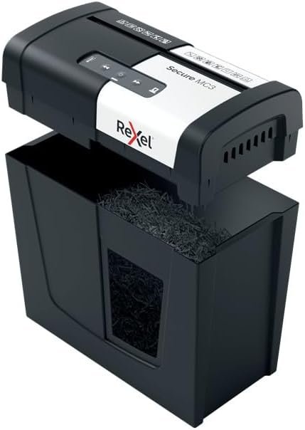 Destructora de papel Rexel Secure MC3 Whisper-Shred con microcorte P5, 3 hojas - Opiniones y análisis completo