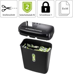 Opiniones Hama | Trituradora de Papel Nivel Seguridad P2,T1 (Basic S8CD, Nivel Ruido: 70 db - Imagen del producto