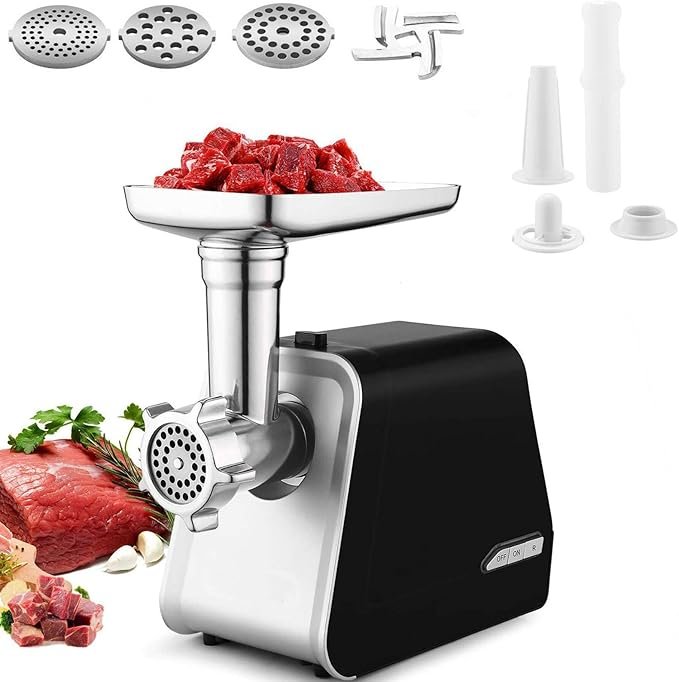 Picadora de carne eléctrica de acero inoxidable - Opiniones y aprobación ETL. ¡Consigue la tuya ahora!