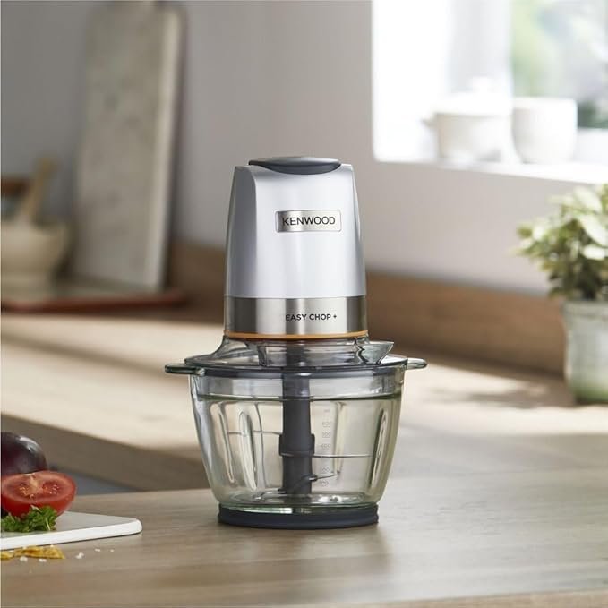 Opiniones Kenwood EasyChop+ CHP62.400SI - Picadora con sistema de cuchillas Quad Blade de acero inoxidable, sistema de control.
