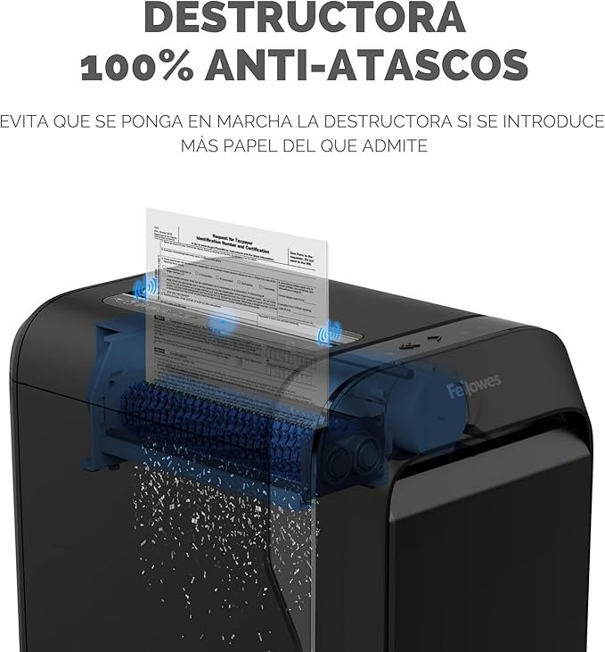 Destructora de Papel Fellowes LX220 - Minicorte, hasta 20 Hojas - 100% Anti-Atascos