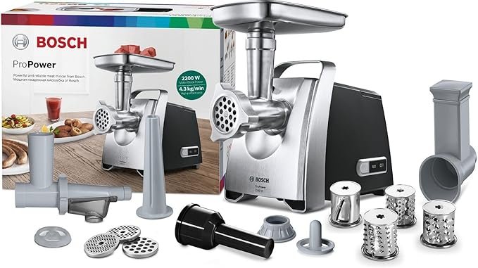 Opiniones Bosch - Picadora de carne ProPower, 2200 W, Capacidad de 4,3 kg: Descubre todo sobre esta potente picadora de carne Bosch en nuestra reseña detallada. ¡Atrévete a probarla y saca el máximo provecho a tus preparaciones culinarias!