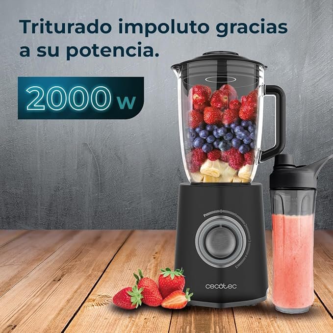 "Batidora de vaso Cecotec Power Black Titanium 1300Max W. 1300 W, 2 velocidades - Opiniones y análisis en profundidad"