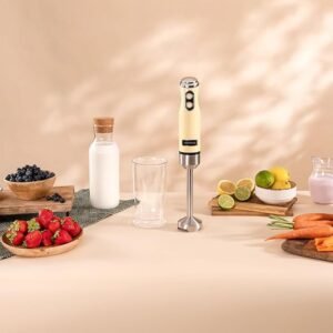 Opiniones Cecotec Batidora de Mano Power Retro Yellow 1200MAX Cream&Crush - Potencia Máxima 1200 W