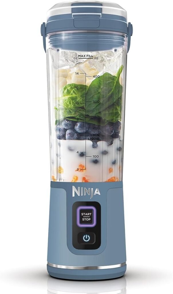 Ninja Blast Batidora portátil - Vaso de 530 ml con tapa antigoteo - Minibatidora recargable sin cable - Opiniones y recomendaciones