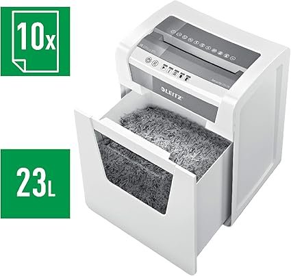 Opiniones Leitz IQ Office P-5 - Triturador de papel CH, blanco - Imagen del producto.