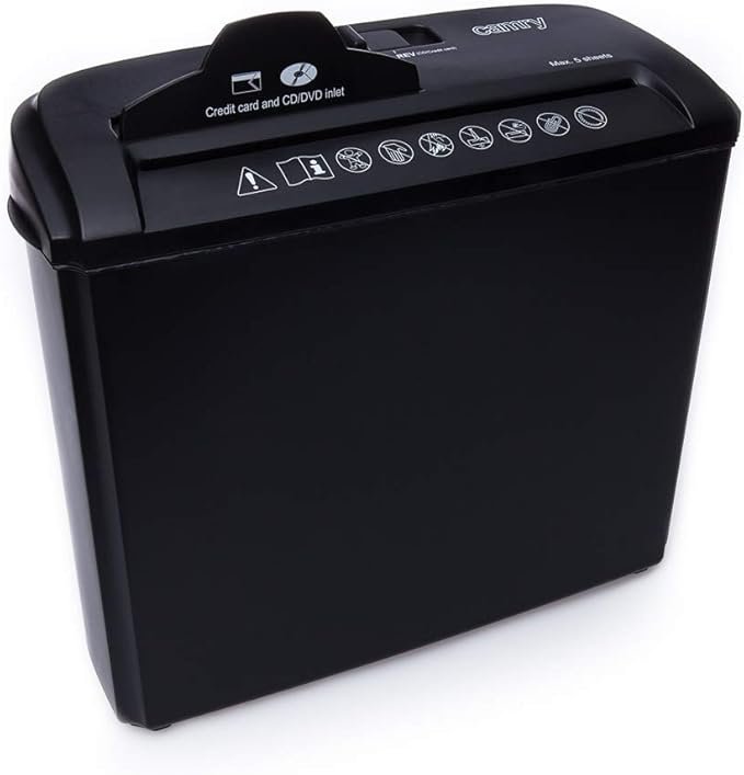 Opiniones Camry CR1033 Destructora de Papel 5 hojas, trituradora de CD, DVD y tarjetas de crédito - Trituradora de papel con capacidad para 5 hojas, destruye CDs, DVDs y tarjetas de crédito. ¡Protege tu información confidencial de forma segura con la trituradora Camry CR1033!